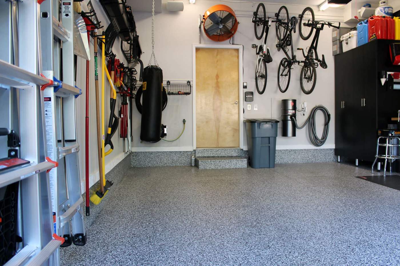 Flake epoxy garage floor installed in Aurora, CO